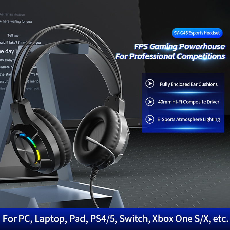 Gaming Headset With Mic Rgb - سماعة الألعاب إلغاء الضوضاء سماعة لعبة
