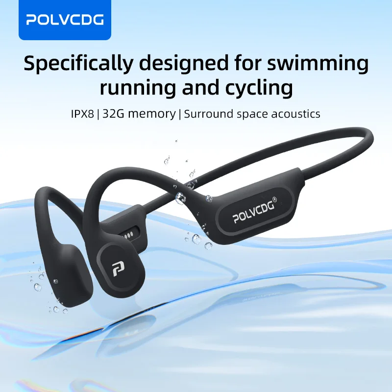 Bone Conduction Running Headphones - سماعات أذن POLVCDG X9 بتقنية التوصيل