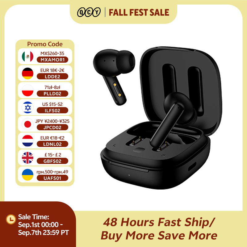 Tws Earbuds Bluetooth 5.3 - QCY T13 ANC سماعات لاسلكية TWS
