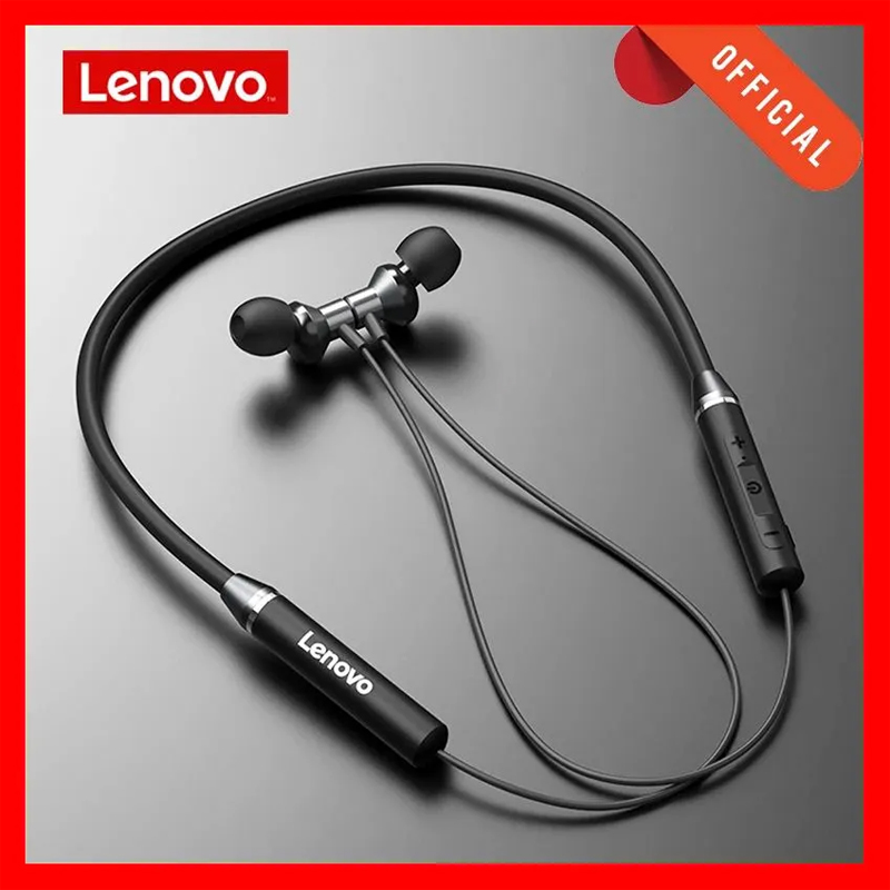 Magnetic Neckband Sports Earphones - سماعات بلوتوث لينوفو مقاومة للماء بجودة