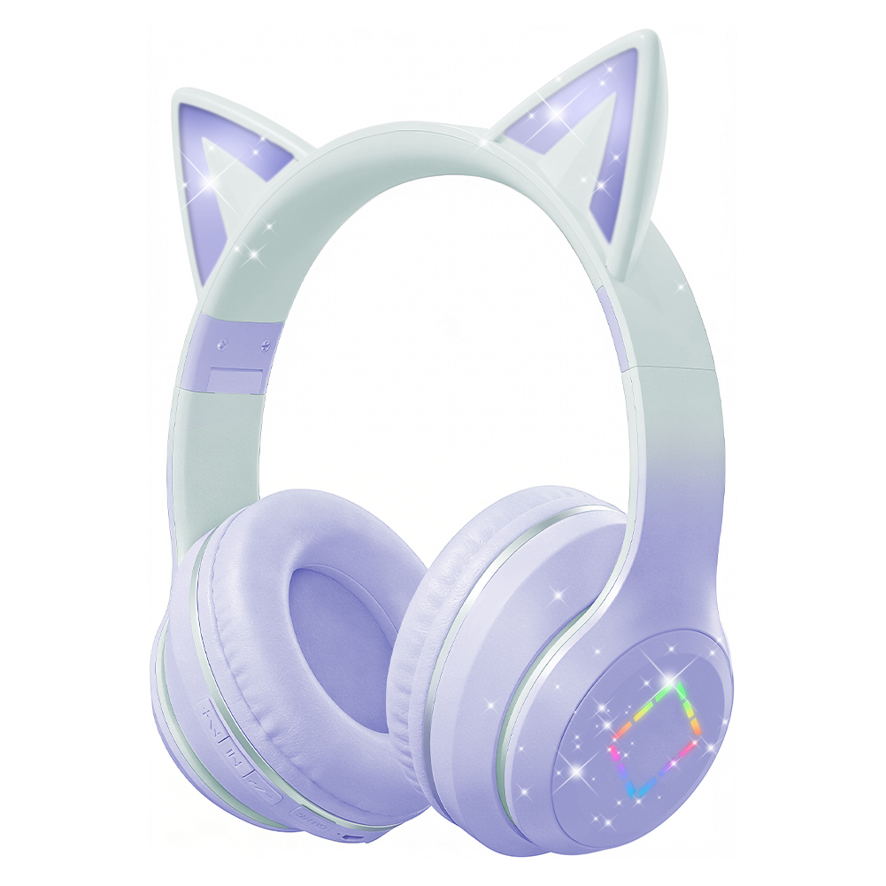 Cat Ear Bluetooth Headset Led - سماعات رأس لاسلكية بتصميم آذان قطة
