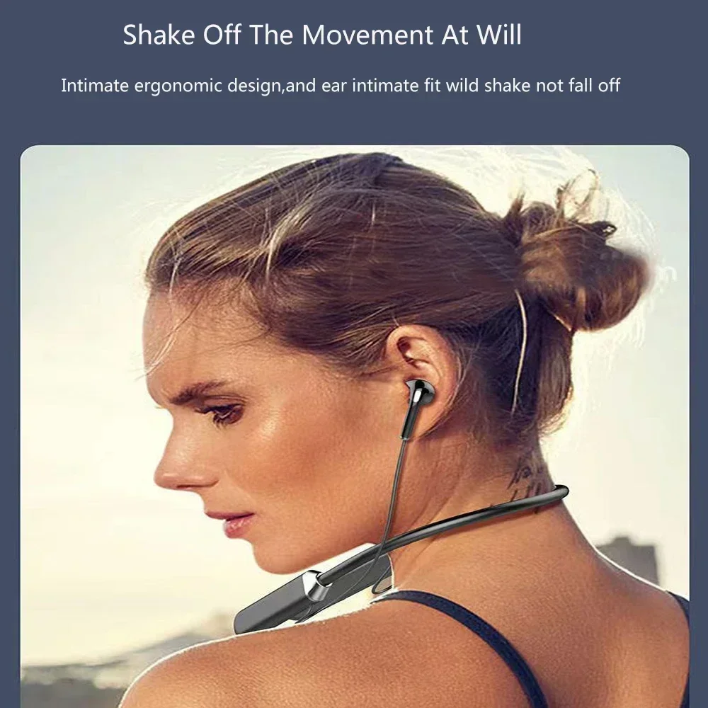 Magnetic Neckband Sports Earphones - سماعات رأس لاسلكية بلوتوث 5.0 سماعات