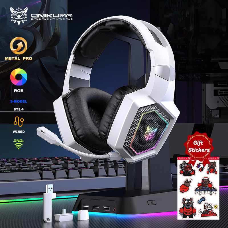 Gaming Headset With Mic Rgb - ONIKUMA 2.4 جيجا هرتز سماعة الألعاب
