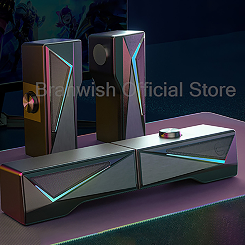 Rgb Computer Soundbar For Pc - RGB الألعاب مكبرات الصوت مع انفصال