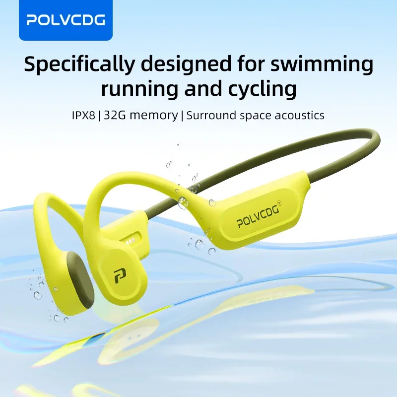 Bone Conduction Running Headphones - سماعات أذن POLVCDG X9 بتقنية توصيل