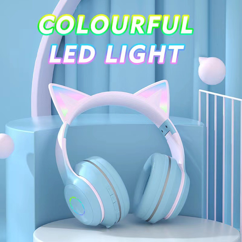 Cat Ear Bluetooth Headset Led - سماعة بلوتوث لاسلكية جديدة الأكثر مبيعًا