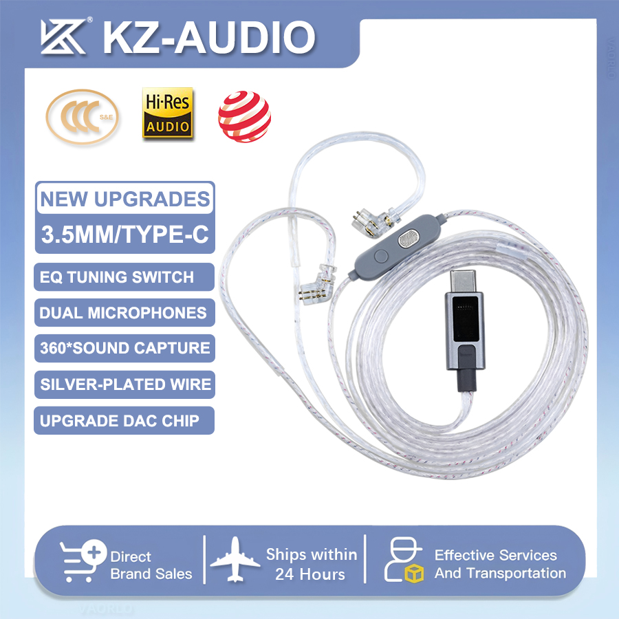 Type C Wired Earphones With Mic - كابل سماعة أذن KZ M2 مطلي