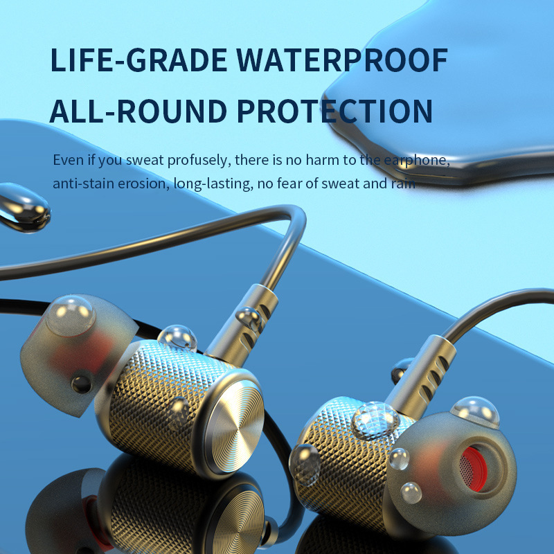سماعات أذن لاسلكية تعمل بالبلو - مراجعة Magnetic Neckband Sports Earphones وسعره