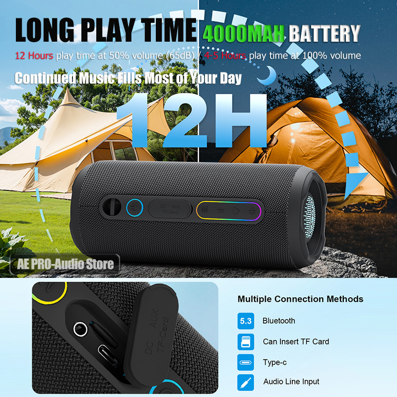 مكبر صوت بلوتوث محمول بقوة 30  - مراجعة Portable Bluetooth Speaker Waterproof Ipx7 وسعره