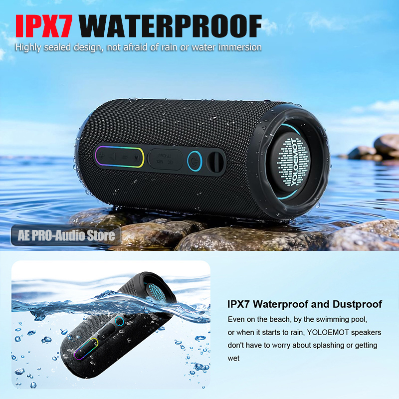 مكبر صوت بلوتوث محمول بقوة 30  - مراجعة Portable Bluetooth Speaker Waterproof Ipx7 وسعره