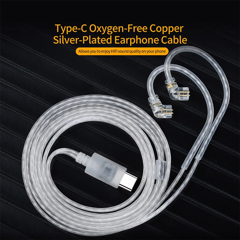 كابل سماعات KZ من نوع OFC مطلي - مراجعة Type C Wired Earphones With Mic وسعره