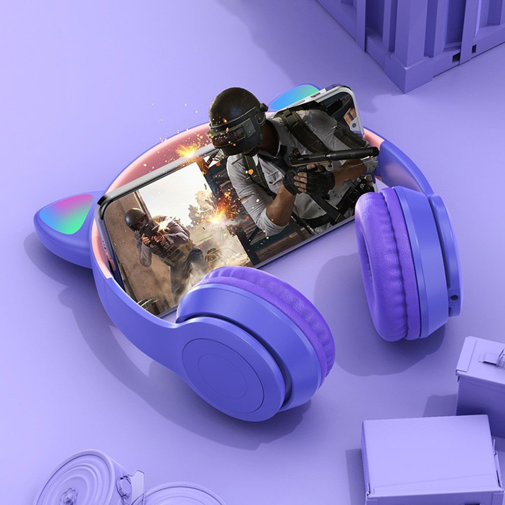 ضوء فلاش لطيف آذان القط سماعة  - مراجعة Cat Ear Bluetooth Headset Led وسعره