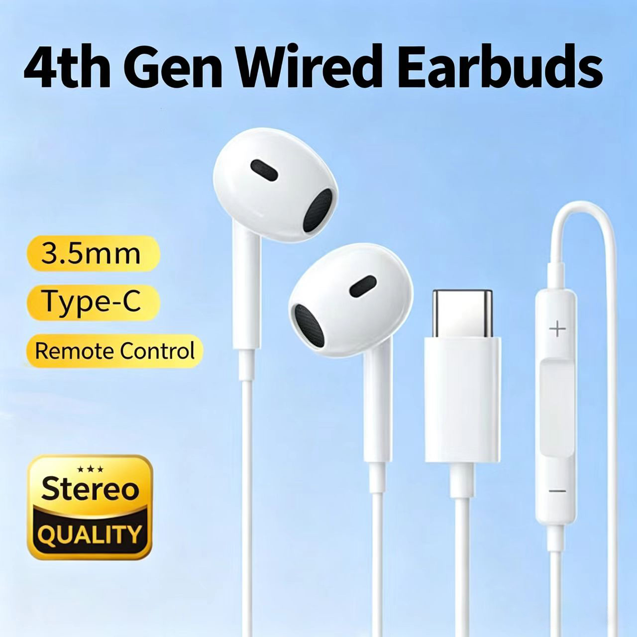 سماعة أذن سلكية نصف داخلية مع  - مراجعة Type C Wired Earphones With Mic وسعره
