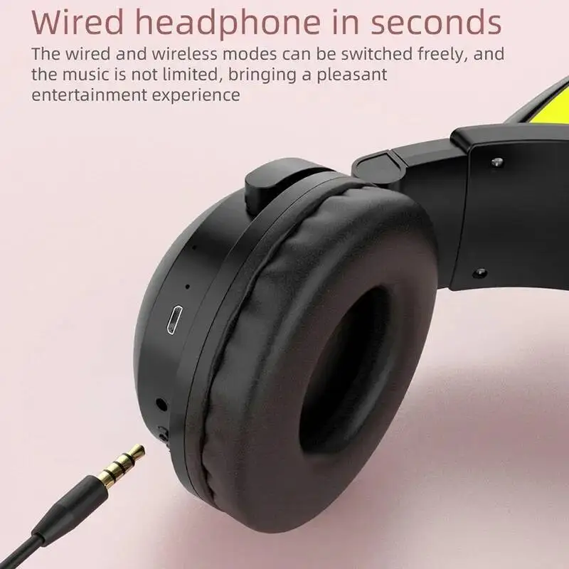 جديد ZW068 Bluetooth5.0 سماعة  - مراجعة Cat Ear Bluetooth Headset Led وسعره