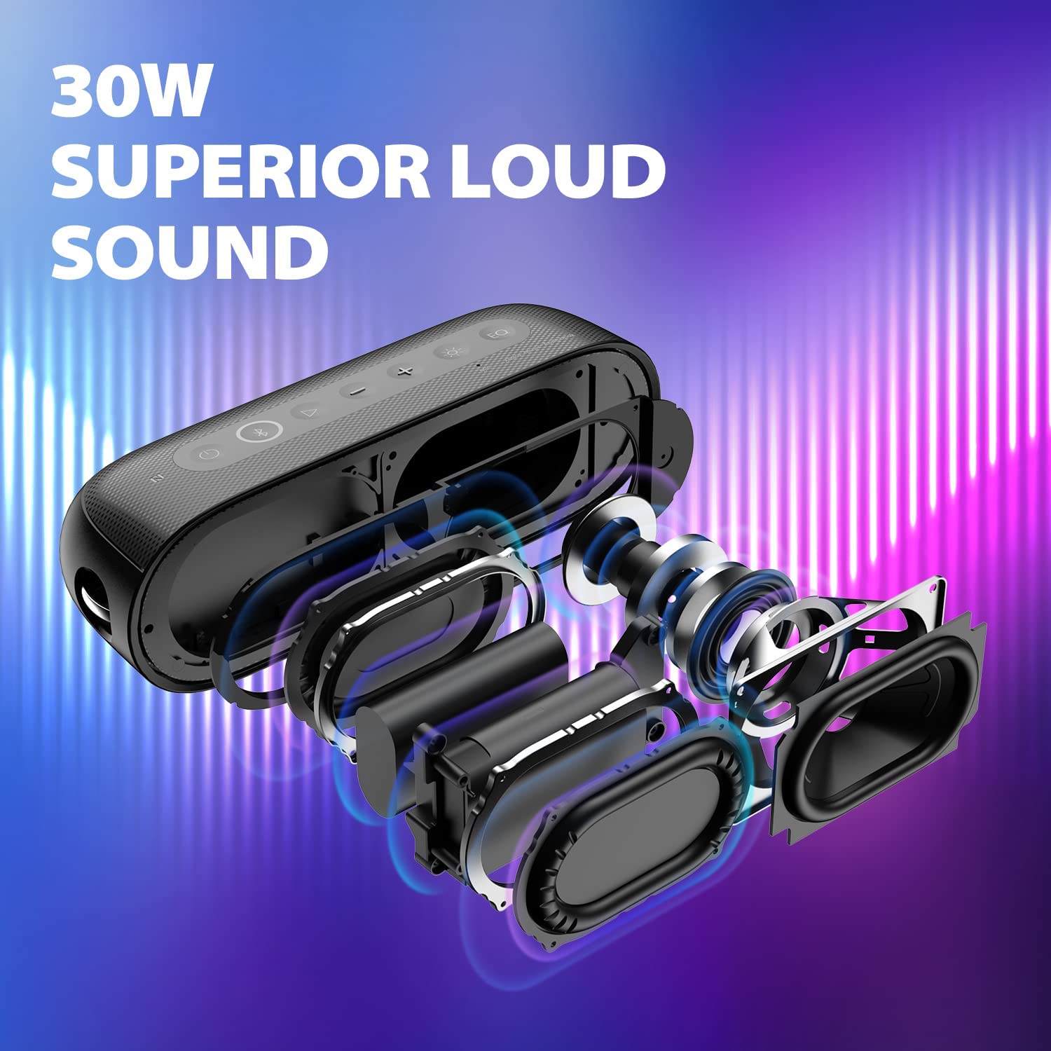 مكبر صوت محمول خارجي من تريبيت - مراجعة Portable Bluetooth Speaker Waterproof Ipx7 وسعره