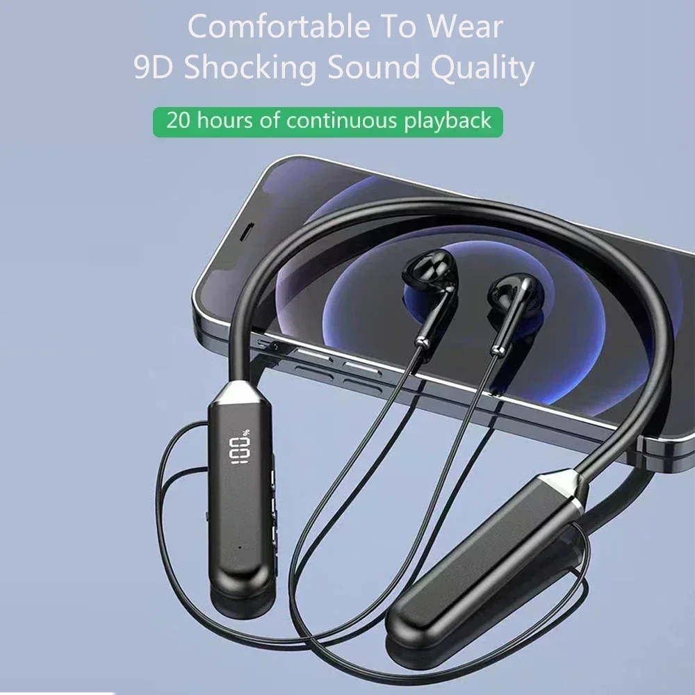 سماعات رأس لاسلكية مغناطيسية T - مراجعة Magnetic Neckband Sports Earphones وسعره