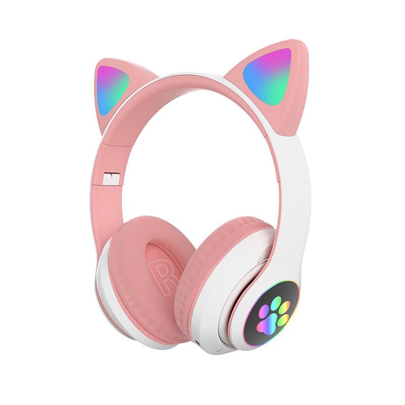 سماعات رأس لاسلكية بتقنية البل - مراجعة Cat Ear Bluetooth Headset Led وسعره