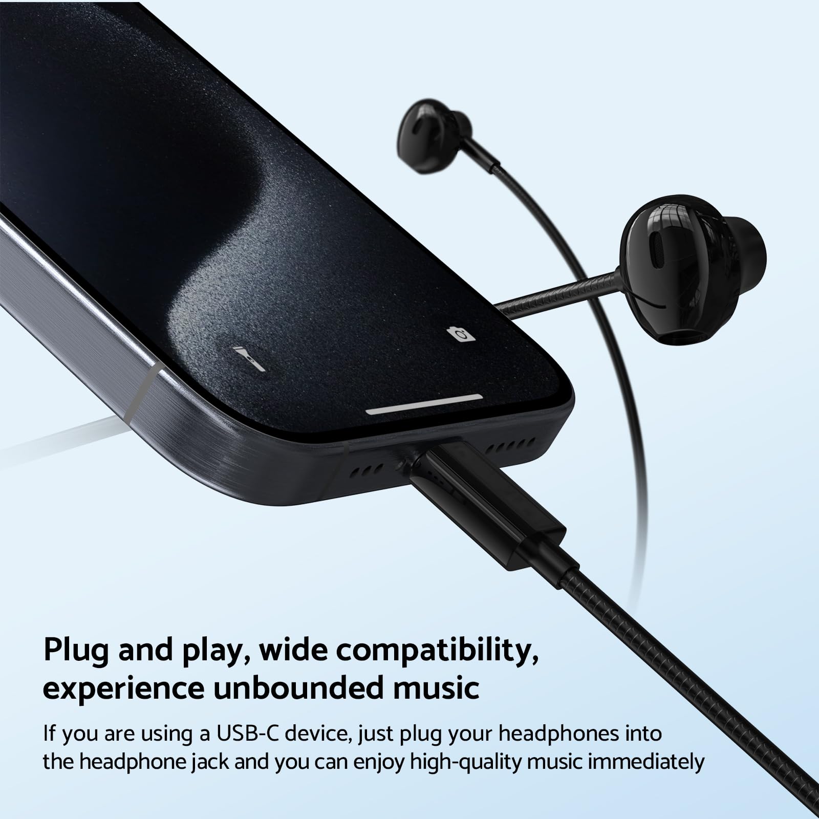 9D باس ستيريو نوع C وسماعات 3. - مراجعة Type C Wired Earphones With Mic وسعره