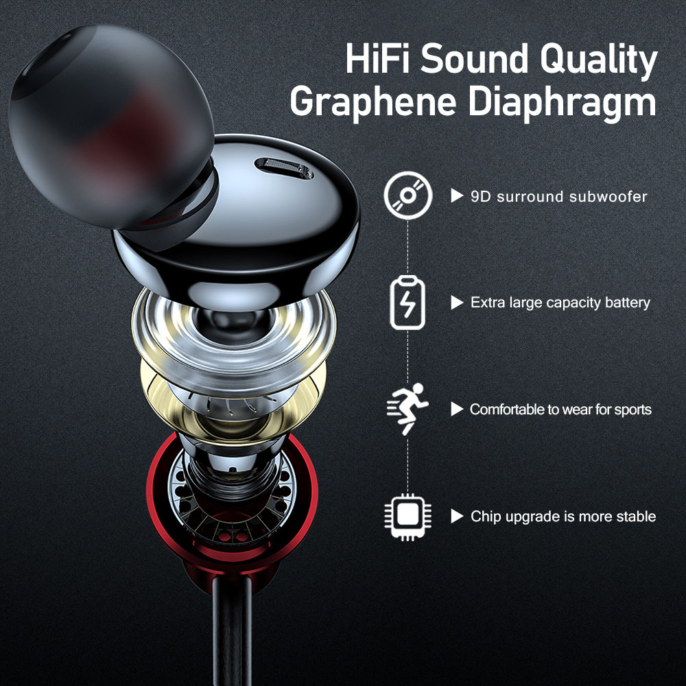 سماعات أذن لاسلكية مغناطيسية ، - مراجعة Magnetic Neckband Sports Earphones وسعره