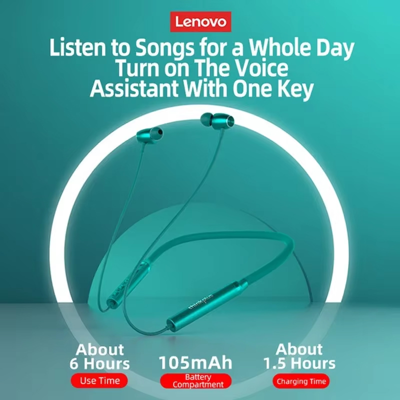 سماعات بلوتوث لينوفو مقاومة لل - مراجعة Magnetic Neckband Sports Earphones وسعره