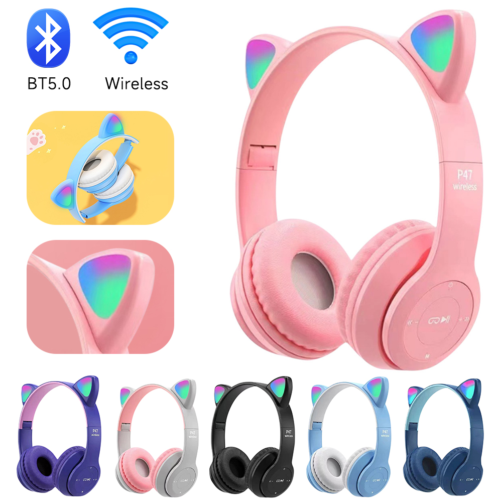 P47M سماعة لاسلكية تعمل بالبلو - مراجعة Gaming Headset With Mic Rgb وسعره
