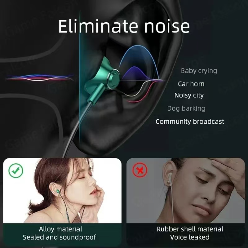 سماعات أذن داخلية بتقنية الصوت - مراجعة Type C Wired Earphones With Mic وسعره