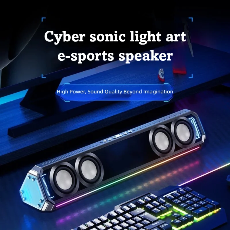 مكبر صوت للألعاب مع إضاءة RGB، - مراجعة Rgb Computer Soundbar For Pc وسعره