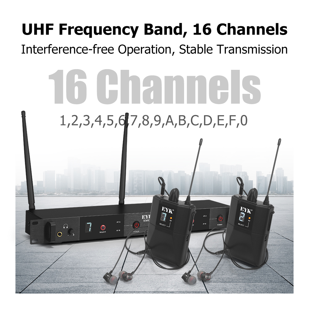 EYK IEM82 UHF نظام مراقبة لاسل - مراجعة In Ear Monitors For Singers وسعره