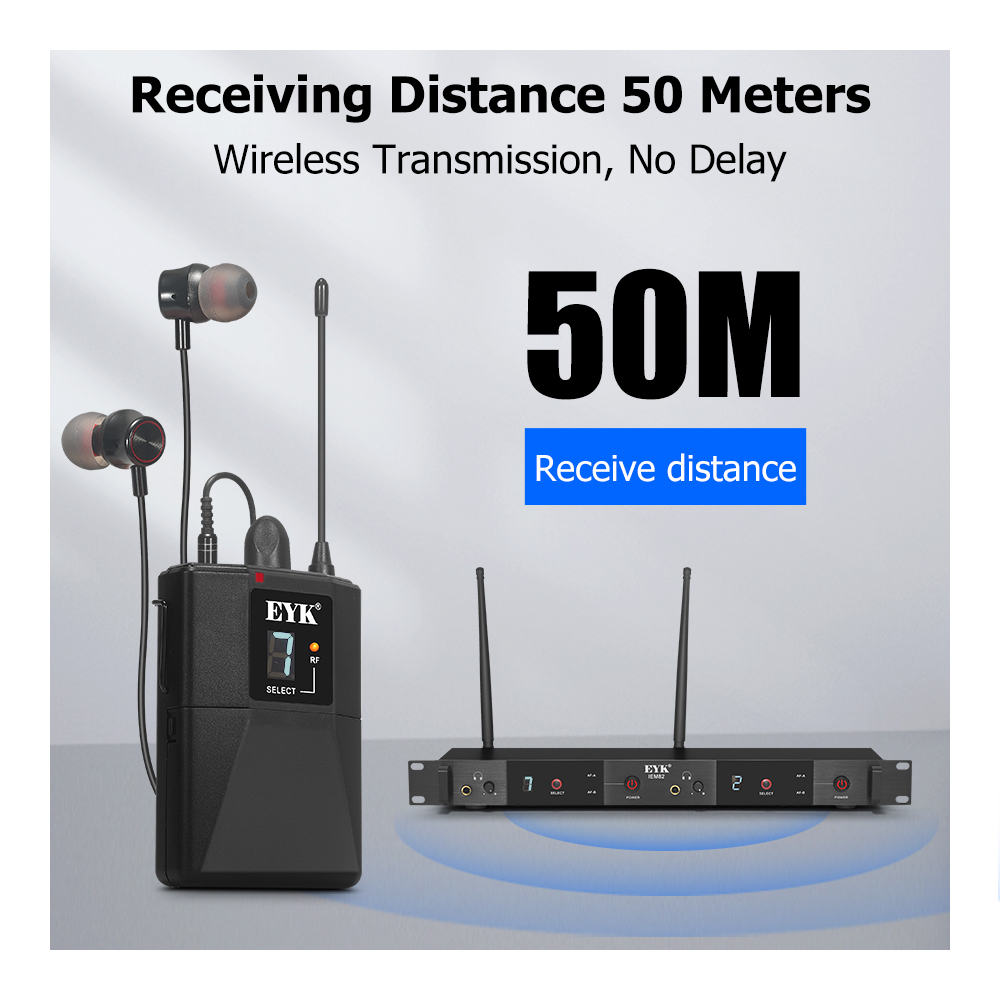 EYK IEM82 UHF نظام مراقبة لاسل - مراجعة In Ear Monitors For Singers وسعره