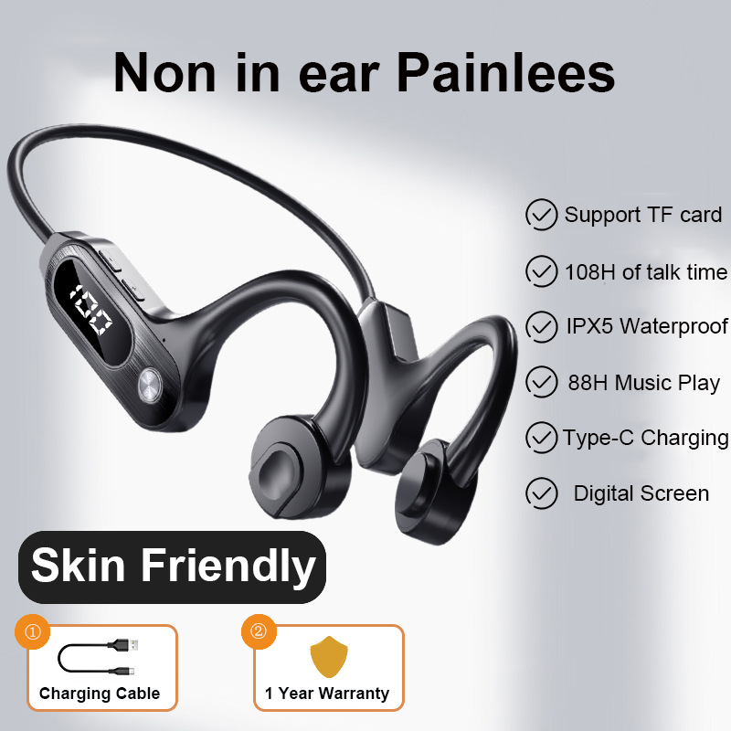العظام التوصيل بلوتوث 5.3 سماع - مراجعة Bone Conduction Running Headphones وسعره