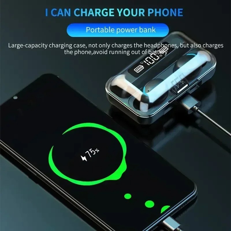 سماعات بلوتوث F9 جديدة بصوت ست - مراجعة Tws Earbuds Bluetooth 5.3 وسعره