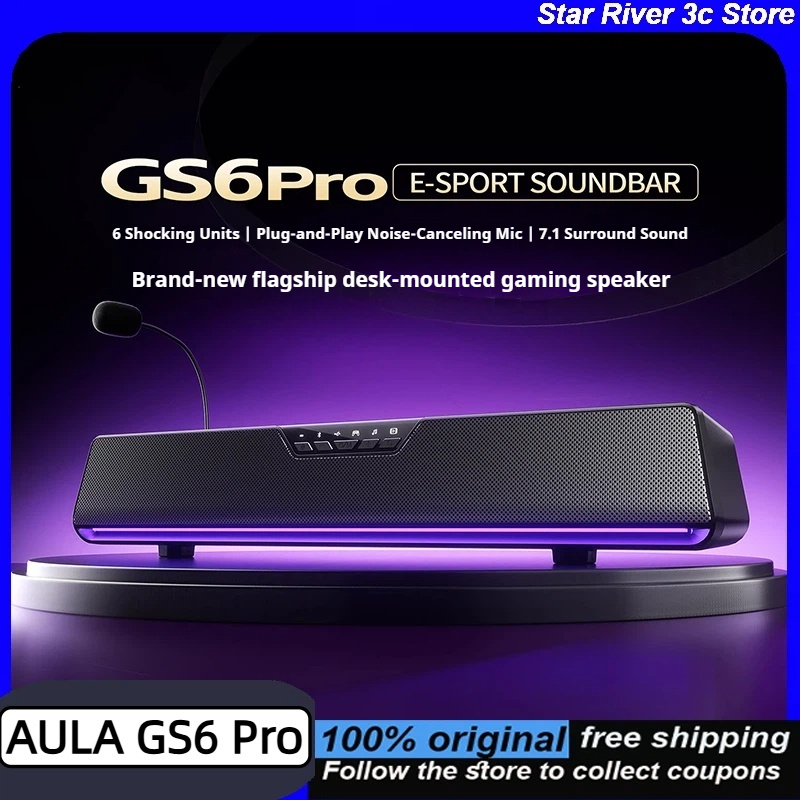AULA GS6 Pro الألعاب اللاسلكية - مراجعة Rgb Computer Soundbar For Pc وسعره