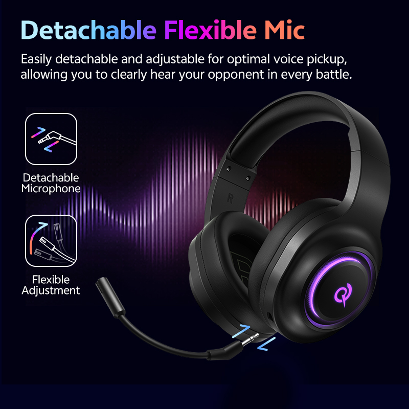 سماعة ألعاب QCY Heroad V200 مع - مراجعة Gaming Headset With Mic Rgb وسعره