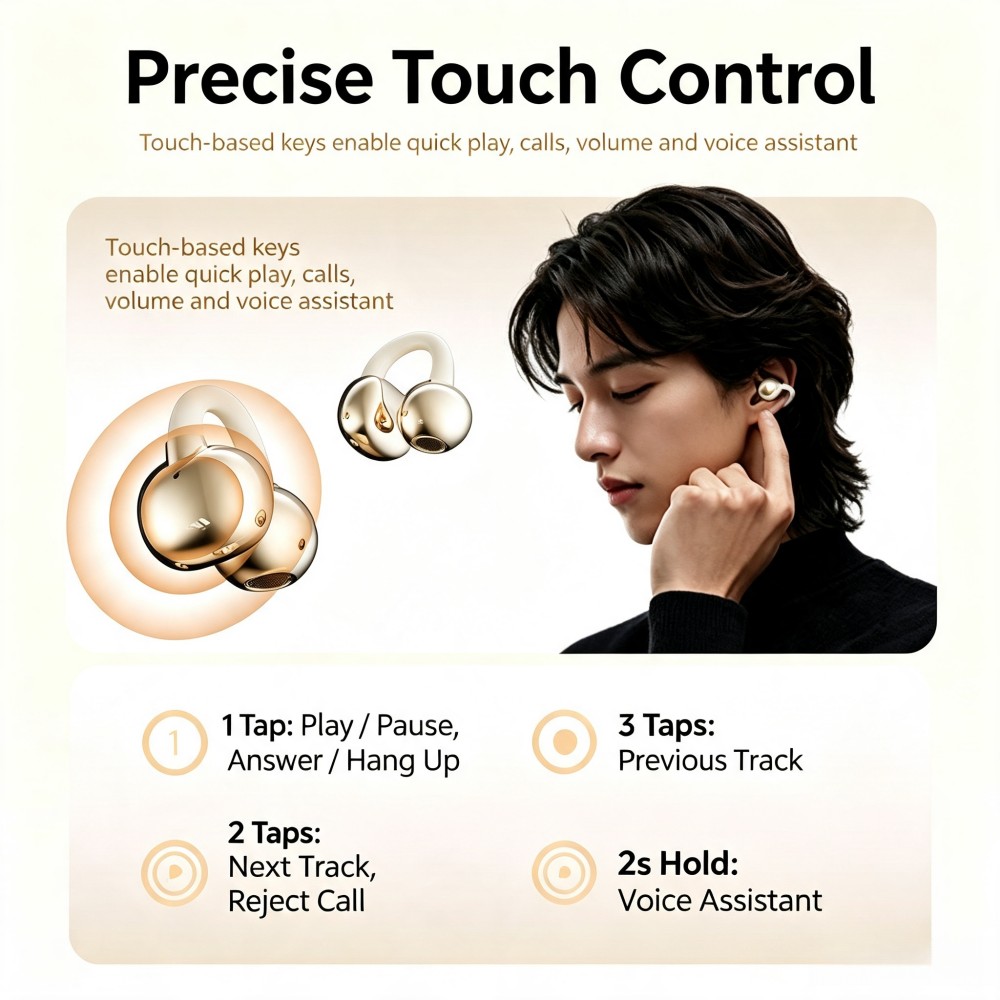 سماعات أذن KEBIDUMEI بتقنية ال - مراجعة Open Ear Air Conduction Headphones وسعره