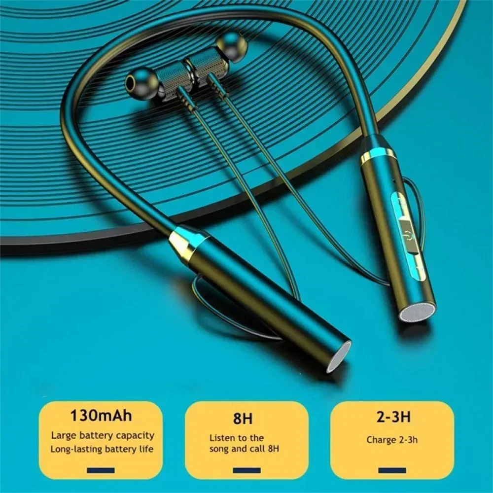 سماعات رأس لاسلكية بتقنية البل - مراجعة Magnetic Neckband Sports Earphones وسعره