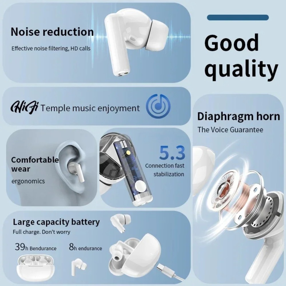 سماعة بلوتوث لاسلكية جديدة TWS - مراجعة Tws Earbuds Bluetooth 5.3 وسعره