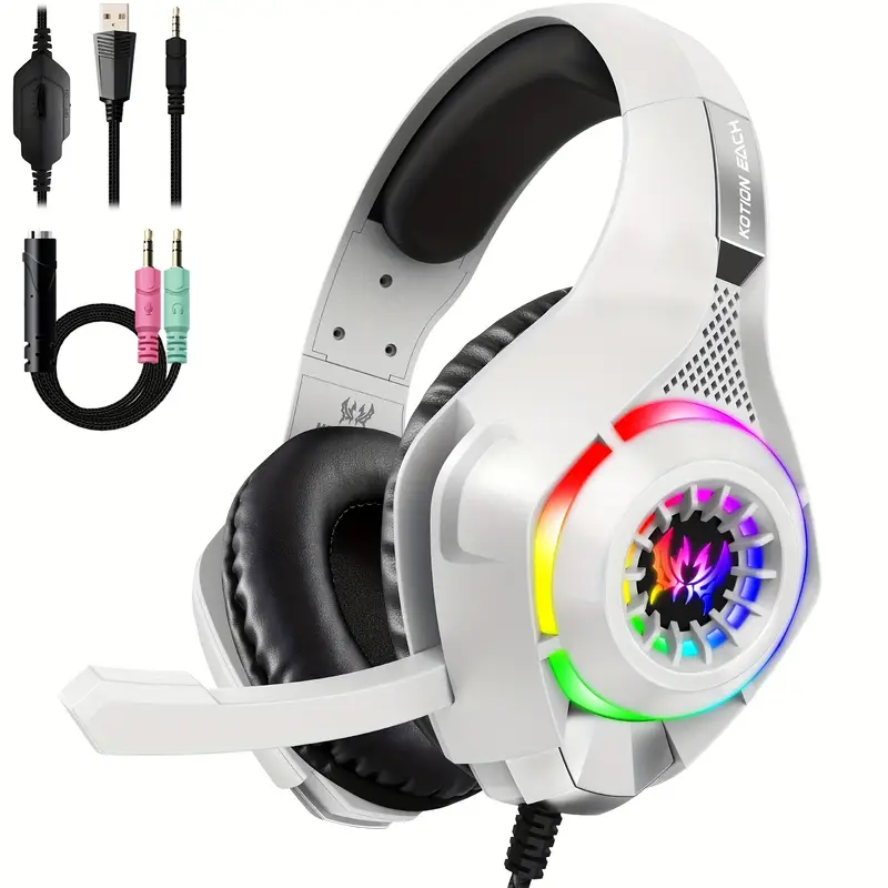 سماعة رأس للألعاب متوافقة مع ا - مراجعة Gaming Headset With Mic Rgb وسعره
