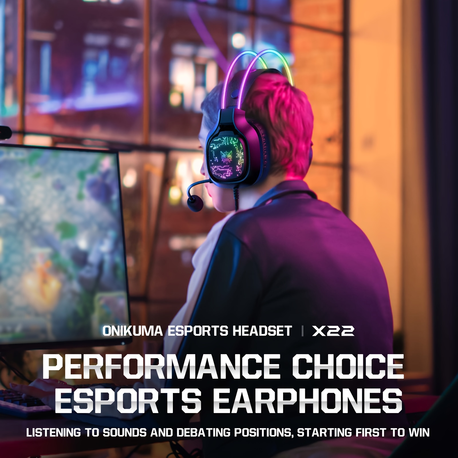 سماعة ألعاب سلكية ONIKUMA X22  - مراجعة Gaming Headset With Mic Rgb وسعره