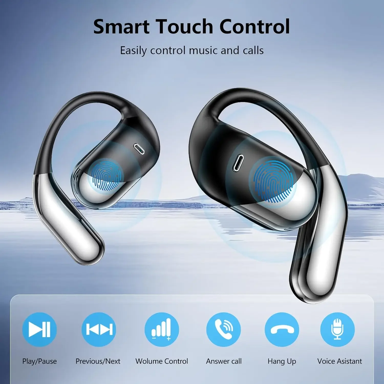 سماعات أذن لاسلكية رياضية بتقن - مراجعة Anc Wireless Over Ear Headphones وسعره