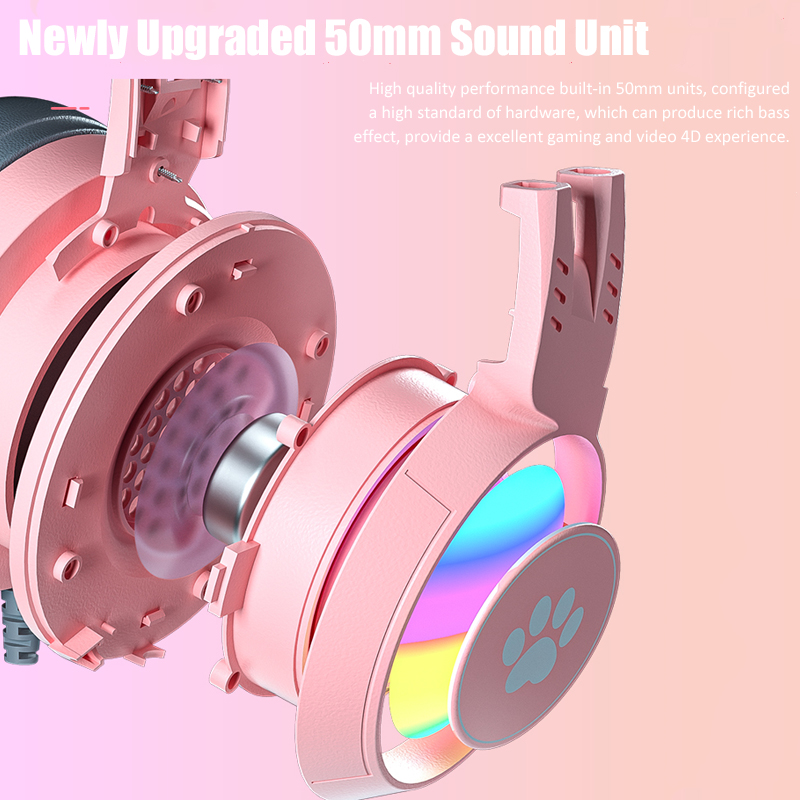 سماعات أذن القط اللطيفة مع ميك - مراجعة Gaming Headset With Mic Rgb وسعره