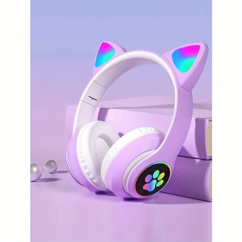 جديد ضوء فلاش لطيف آذان القط س - مراجعة Cat Ear Bluetooth Headset Led وسعره