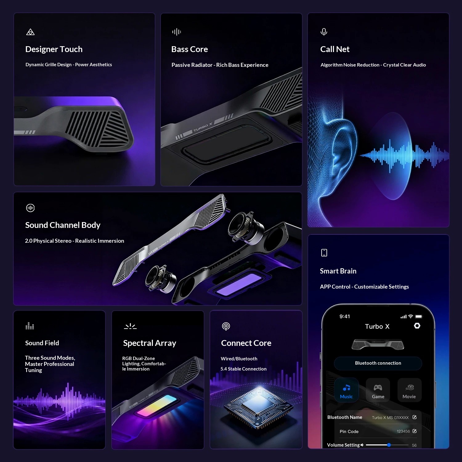 مكبر صوت الألعاب هوريكان توربو - مراجعة Rgb Computer Soundbar For Pc وسعره