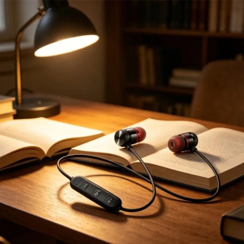 سماعات أذن بلوتوث مغناطيسية حو - مراجعة Magnetic Neckband Sports Earphones وسعره