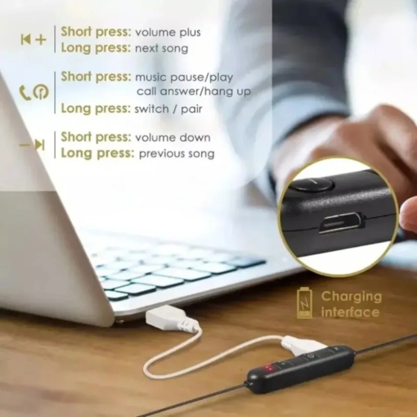 سماعات أذن بلوتوث مغناطيسية حو - مراجعة Magnetic Neckband Sports Earphones وسعره