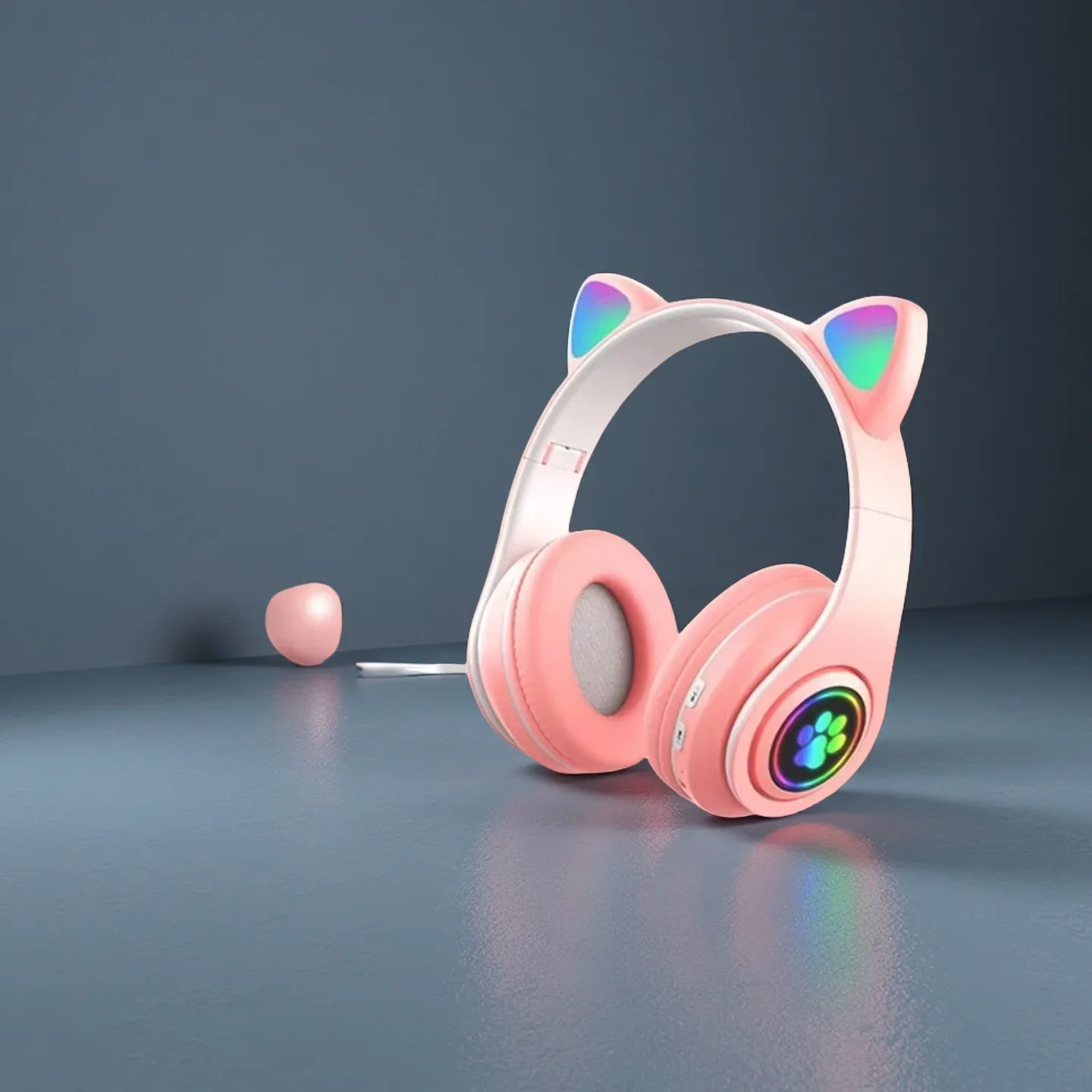 سماعة بلوتوث لاسلكية بتصميم أذ - مراجعة Cat Ear Bluetooth Headset Led وسعره