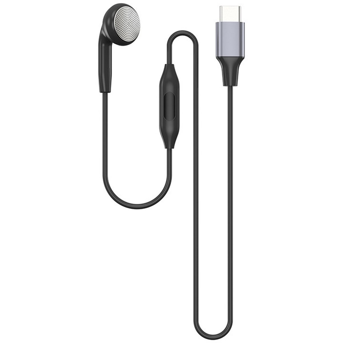 سماعة أذن واحدة من نوع DT75BG  - مراجعة Type C Wired Earphones With Mic وسعره