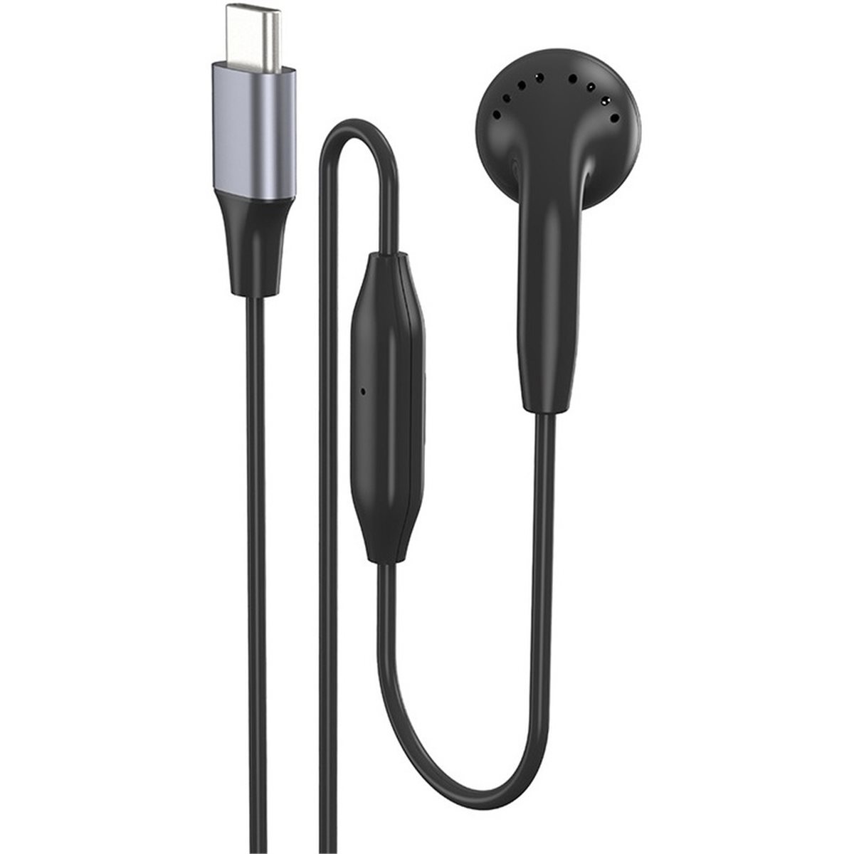 سماعة أذن واحدة من نوع DT75BG  - مراجعة Type C Wired Earphones With Mic وسعره