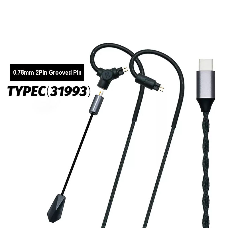 كابل سماعة ألعاب 0.78 QDC MMCX - مراجعة Type C Wired Earphones With Mic وسعره