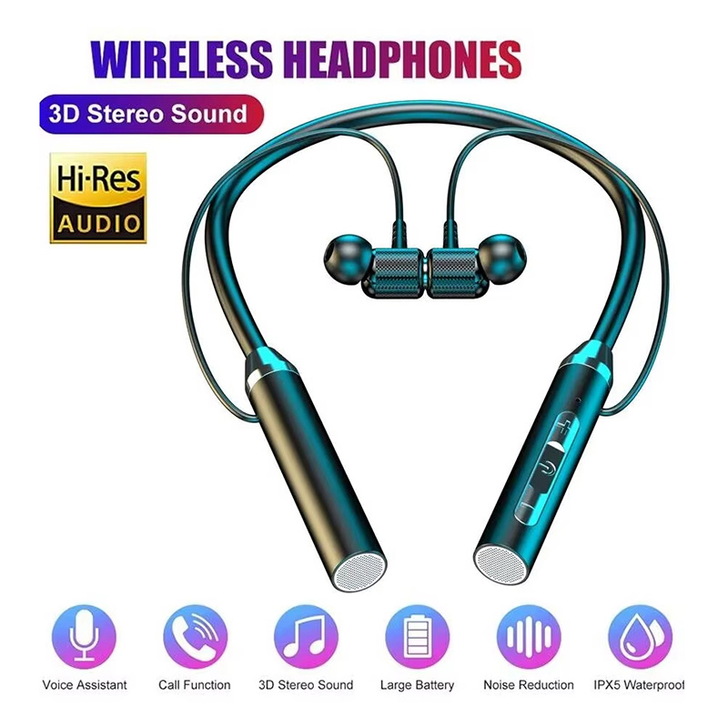 سماعات أذن بلوتوث 5.0 تُعلق حو - مراجعة Magnetic Neckband Sports Earphones وسعره