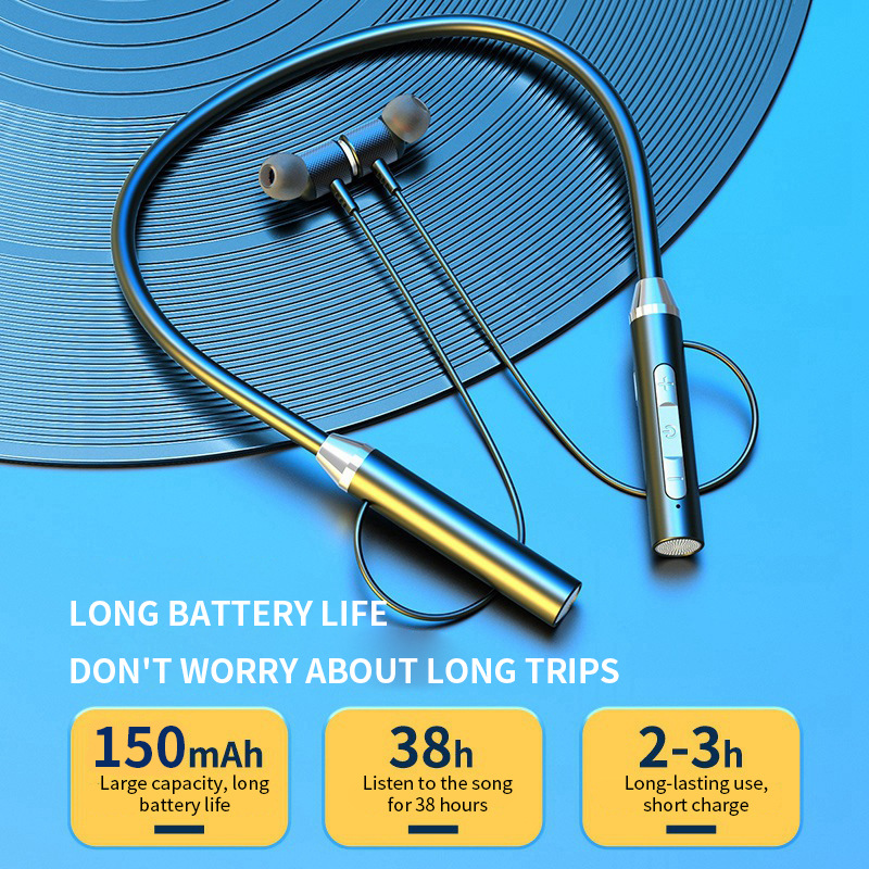 سماعات أذن بلوتوث 5.0 تُعلق حو - مراجعة Magnetic Neckband Sports Earphones وسعره